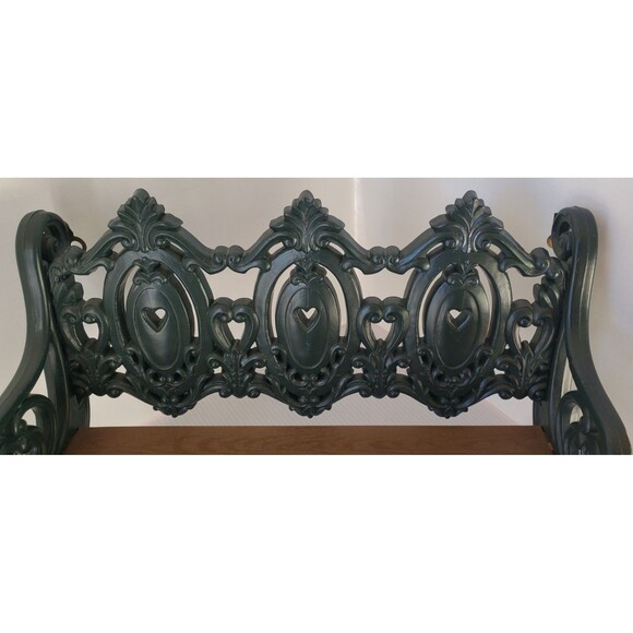 Homco Wall Hanging Shelf Decorative Victorian Doll Bench Burwood Green VTG 1988 - Picture 4 of 10